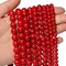 60 Pieces 6mm Natural Stone Beads Red Turquoise Beads Energy Crystal Healing Power Gemstone for Jewelry Making, DIY Bracelet Necklace